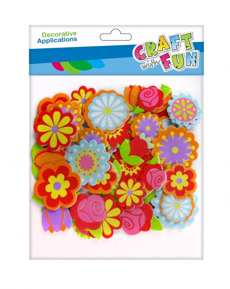 NAKLEJKI PIANKOWE SAMOPRZYLEPNE KWIATY CRAFT WITH FUN 463442